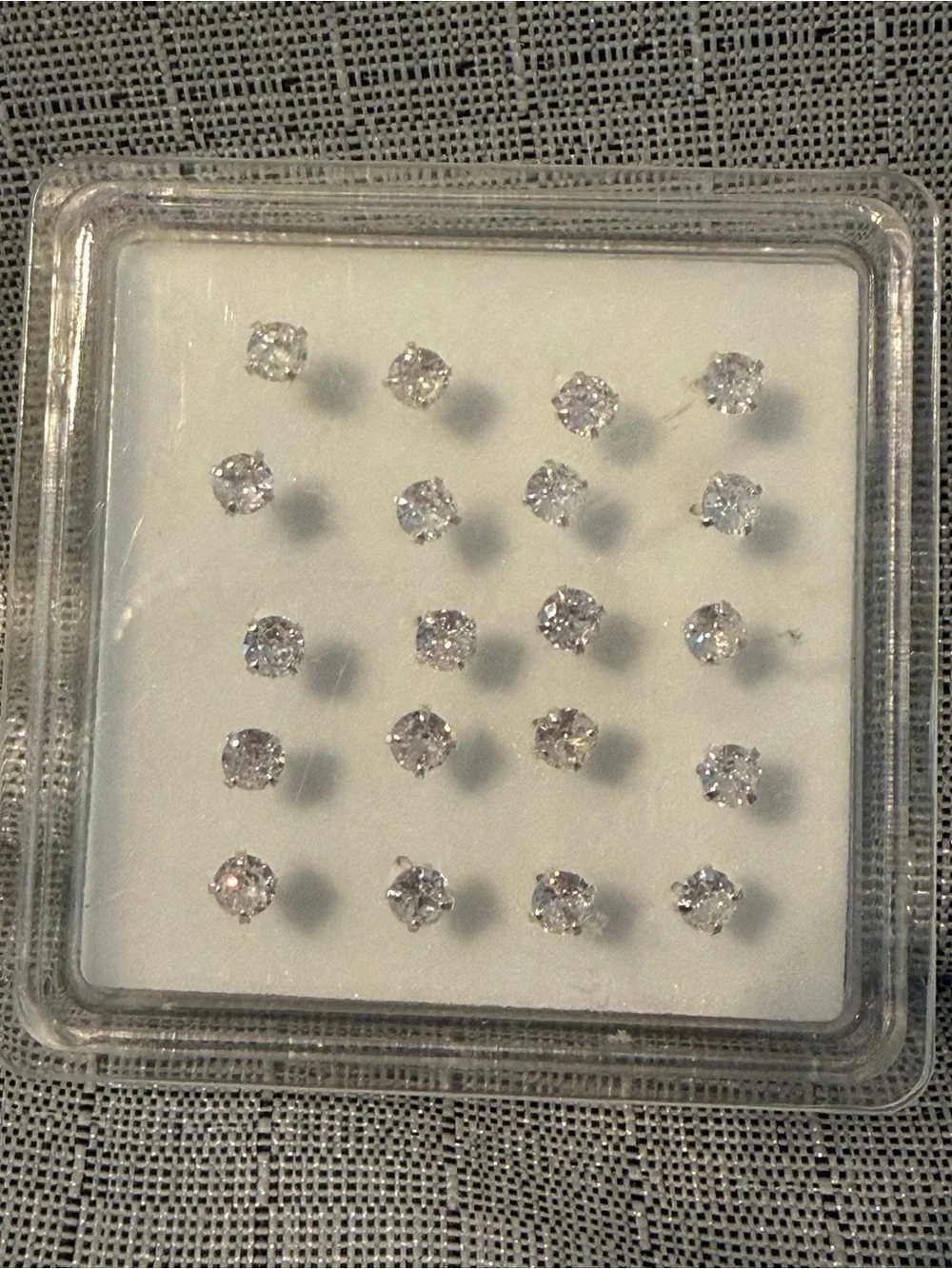 Set of 20 Clear Crystal Nose Stud